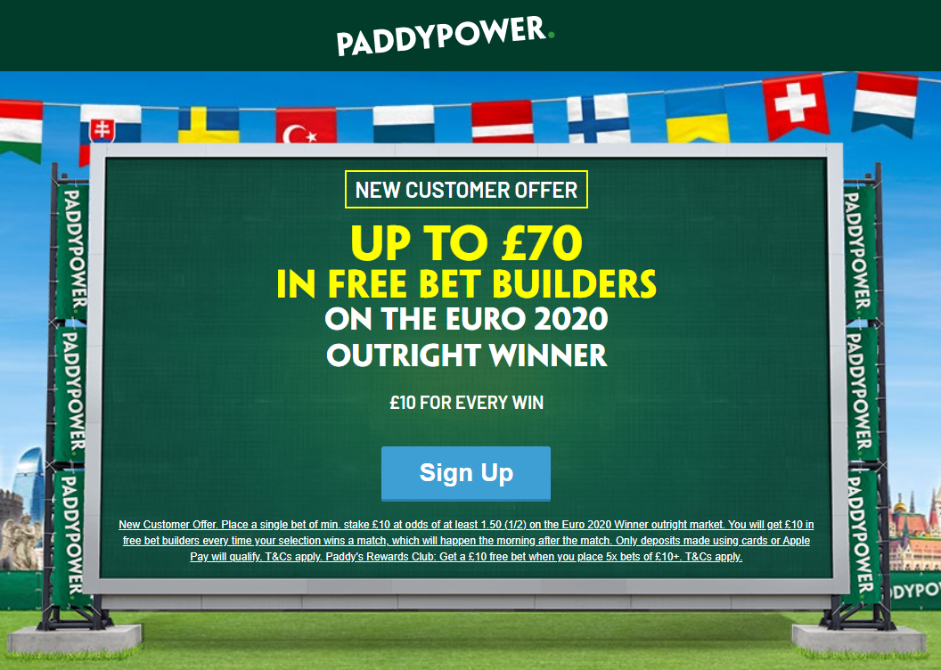 Euro 2020 Free Bet Builders Get £70 In Free Bet Builders For Euro